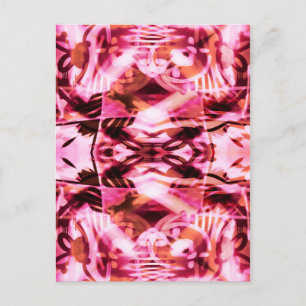 Carte Postale Motif de graffiti rose
