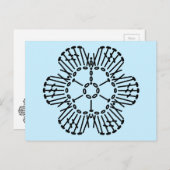 Carte Postale Motif de graphique de Crochet de fleurs - Arrière  (Devant / Derrière)