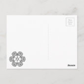 Carte Postale Motif de graphique de Crochet de fleurs - Arrière  (Dos)