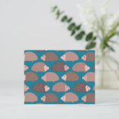 Carte Postale Motif de hérisson (Debout devant)