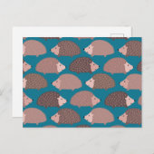 Carte Postale Motif de hérisson (Devant / Derrière)