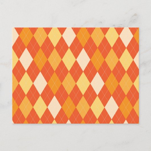 Carte Postale Motif de Jacquard orange (Devant)