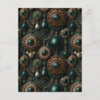 Motif de joaillerie de luxe vintage émeraude et pe