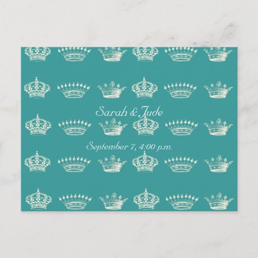 Carte Postale Motif de la Couronne en blanc (Devant)