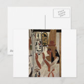 Carte Postale Motif de la déesse égyptienne hiéroglyphes (Devant / Derrière)