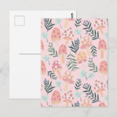 Carte Postale Motif de la forêt de champignons magiques (Devant / Derrière)