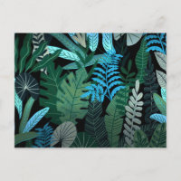 Motif de la jungle bleu exotique Aloha tropicale l