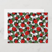 Carte Postale Motif de Ladybug Art nouveau (Devant / Derrière)