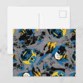 Carte Postale Motif de lancer à fond Batman (Devant / Derrière)