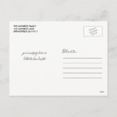 Carte postale Motif de l'arbre de Noël rose et or (Dos)