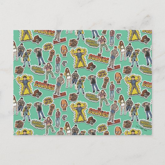 Carte Postale Motif de l'autocollant rétro Goonies (Devant)