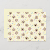 Carte Postale Motif de l'épreuve de Pâques Bunny (Devant / Derrière)