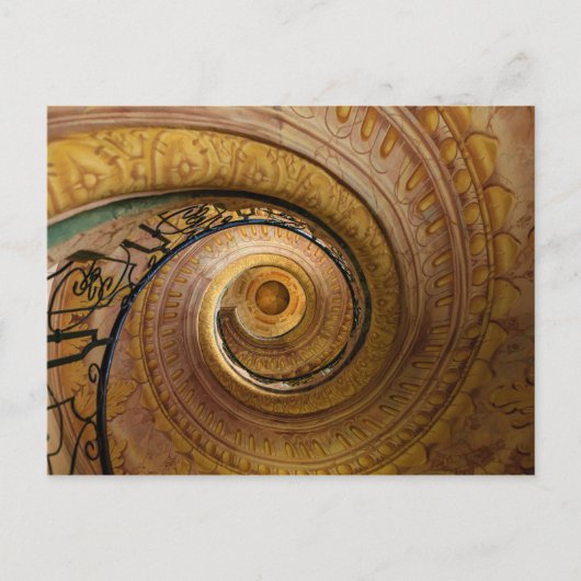 Carte Postale Motif de l'escalier de Swirl (Devant)