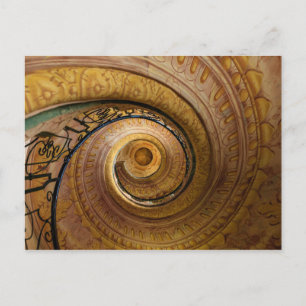 Carte Postale Motif de l'escalier de Swirl