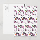 Carte Postale Motif de licorne mignonne (Devant / Derrière)