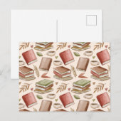 Carte Postale Motif de livre (Devant / Derrière)