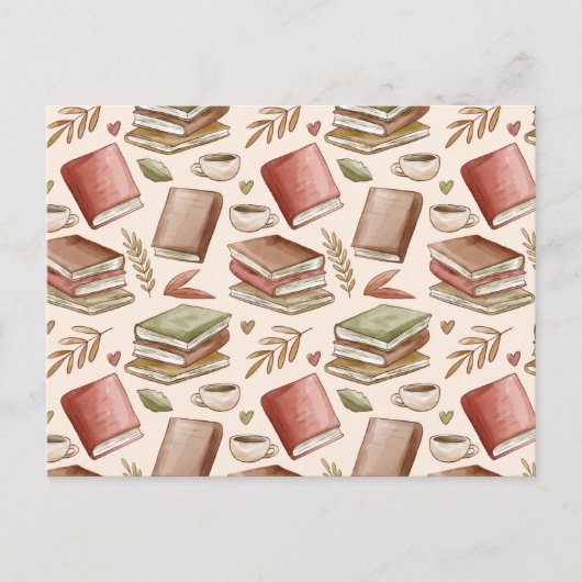 Carte Postale Motif de livre (Devant)