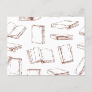 Carte Postale Motif de livre
