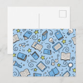 Carte Postale Motif de livre (Devant / Derrière)