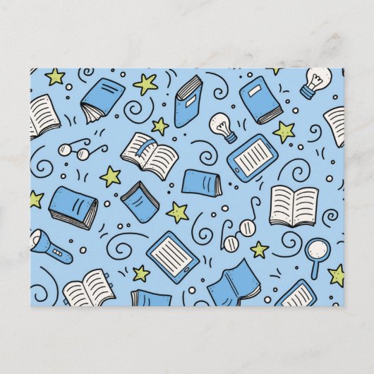 Carte Postale Motif de livre (Devant)