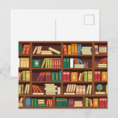 Carte Postale Motif de livre (Devant / Derrière)