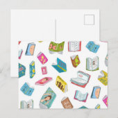 Carte Postale Motif de livre (Devant / Derrière)