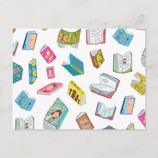 Carte Postale Motif de livre (Devant)