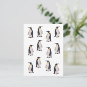 Carte Postale Motif de manchots mignons (Debout devant)