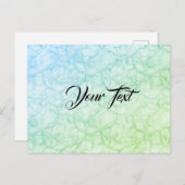 Carte Postale Motif de marbre bleu vert Stylé Mignon (Devant / Derrière)