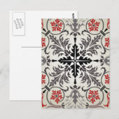 Carte Postale motif de marqueterie (Devant / Derrière)