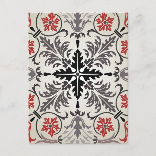 Carte Postale motif de marqueterie (Devant)