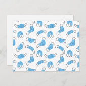 Carte Postale motif de masque Médicale (Devant / Derrière)