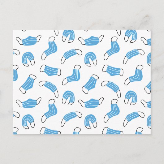 Carte Postale motif de masque Médicale (Devant)