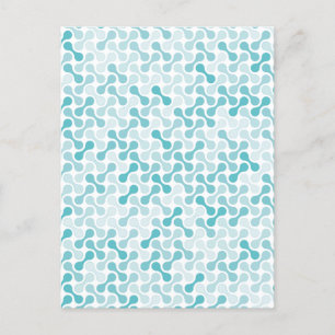 Carte Postale Motif de métaball bleu