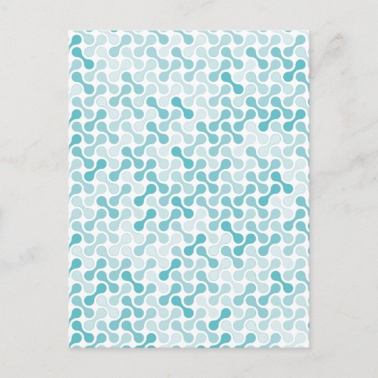 Carte Postale Motif de métaball bleu (Devant)