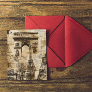 Carte Postale Motif de monument historique français vintage Pari