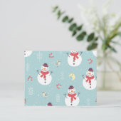 Carte Postale Motif de neige (Debout devant)