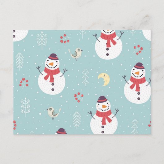 Carte Postale Motif de neige (Devant)