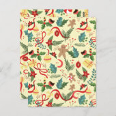 Carte Postale Motif de Noël (Devant / Derrière)