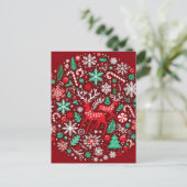 Carte Postale Motif de Noël (Debout devant)