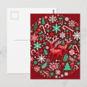 Carte Postale Motif de Noël (Devant / Derrière)