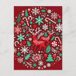 Carte Postale Motif de Noël