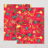 Carte Postale Motif de Noël 6 (Devant / Derrière)