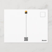 Carte Postale Motif de Noël bleu avec arbre de Noël doré (Dos)