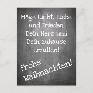 Carte Postale Motif de Noël en Chalkboard style - XMAS Postcar