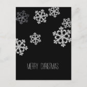 Carte Postale Motif de Noël minimaliste monochrome (Devant)