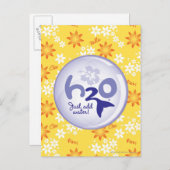 Carte Postale Motif de nom jaune (Devant / Derrière)