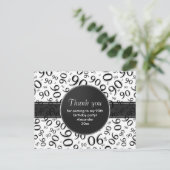 Carte Postale Motif de numéros pour les 90 ans Noir/Blanc de rem (Debout devant)