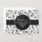 Carte Postale Motif de numéros pour les 90 ans Noir/Blanc de rem (Devant / Derrière)