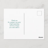 Carte Postale Motif de pamplemousse rose sur Merci de rayures ve (Dos)